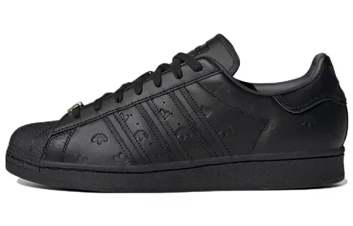 Superstar Adidas Originals 'Allover Debossed Trefoils - Black'