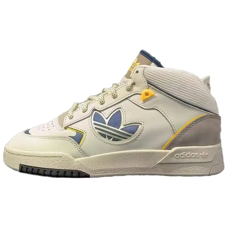 Adidas Originals Drop Step XL Slip Resistant Abrasion Resistant High top Skateboard Shoes Unisex White