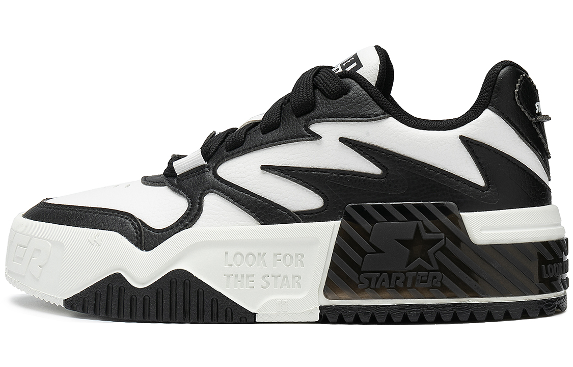 STARTER Vol Sound Wave VOL Lightweight Abrasion Resistant Low top Skateboard Shoes Men's Black White