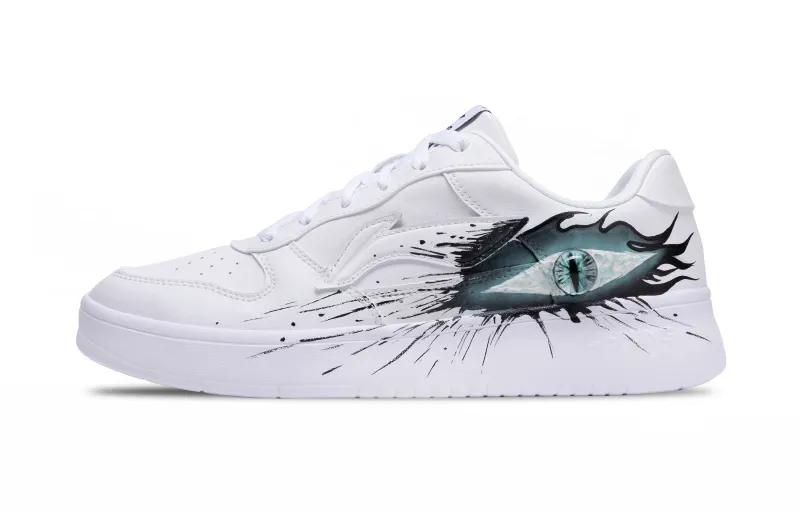 Li Ning Floating Boat Slip Resistant Abrasion Resistant Low top Skateboard Shoes Men's White