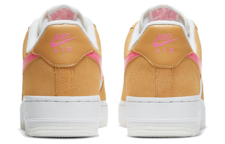 Женские кеды Nike Air Force 1 (желто-розово-белые) — Жёлтыйрозовыйбелый — фото 5