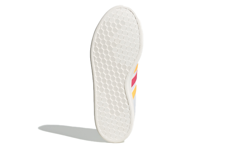 Женские кеды adidas neo GRAND COURT (бело-красно-оранжевые) — Белый / красный / оранжевый — фото 6