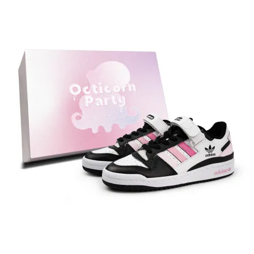 Adidas Originals FORUM Octopus Party, Black Pink Peach Blossom, Box Included Slip Resistant Abrasion Resistant