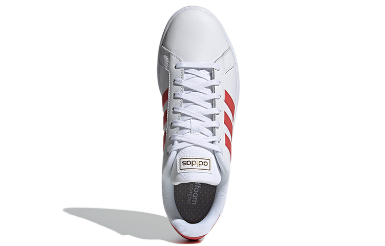 Мужские кеды adidas neo GRAND COURT (белый / красный / золотой) — фото 5
