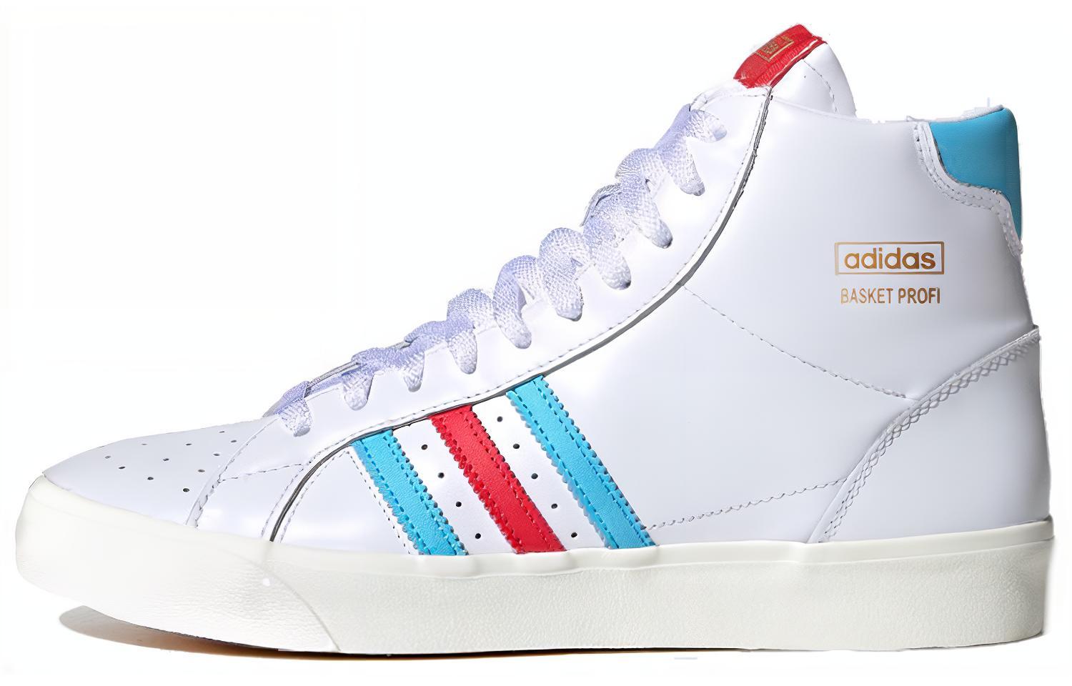 Кеды adidas Basket Profi (бело-сине-красные) — Белый / красный / синий — фото 1