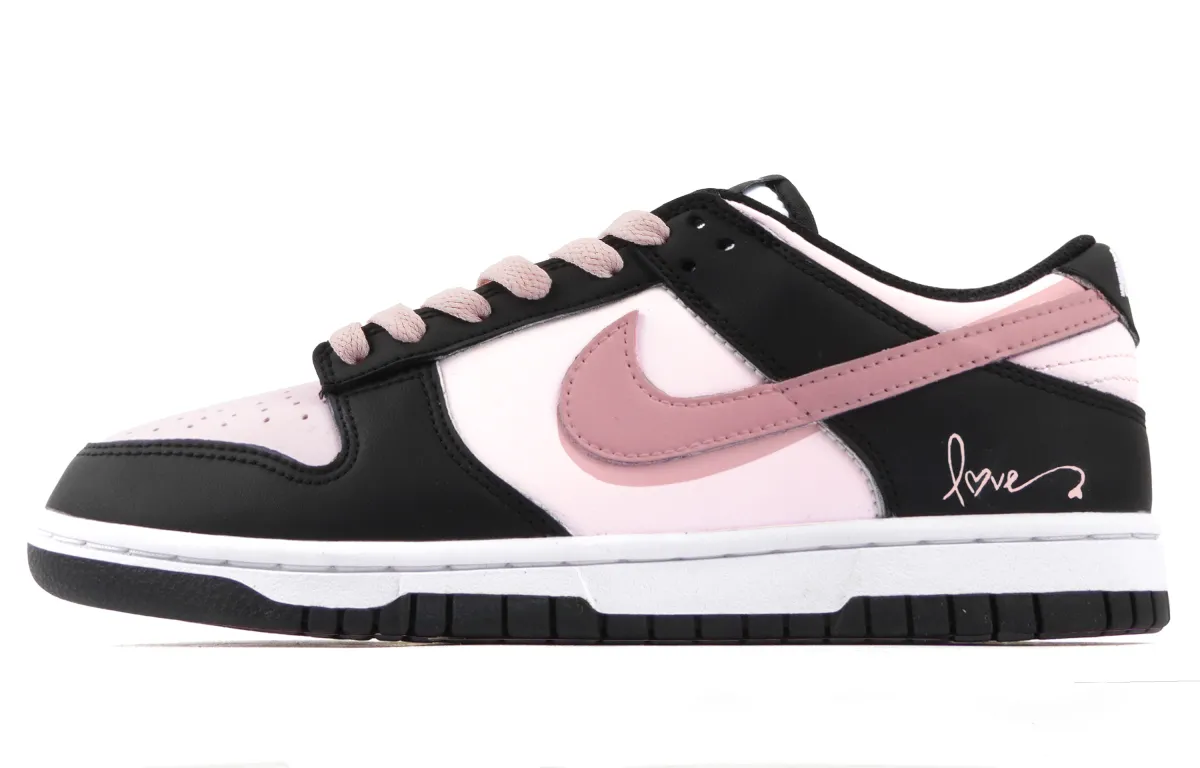 Nike Dunk Abrasion Resistant Abrasion Resistant Low top Skateboard Shoes Women's Black Pink