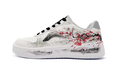 Li Ning Floating Boat Low top Skateboard Shoes Men's White Black Red