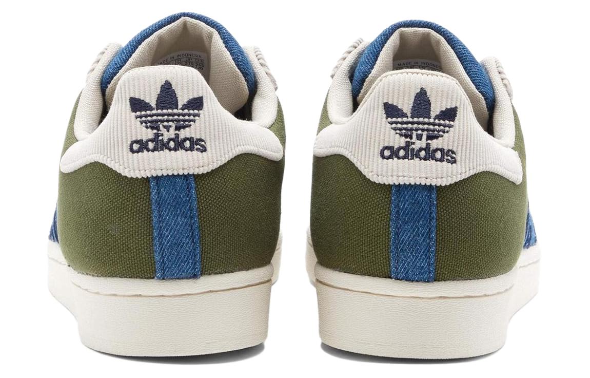 Кеды adidas originals SUPERSTAR (бело-зелено-синий) — Белый / зелёный / синий — фото 4