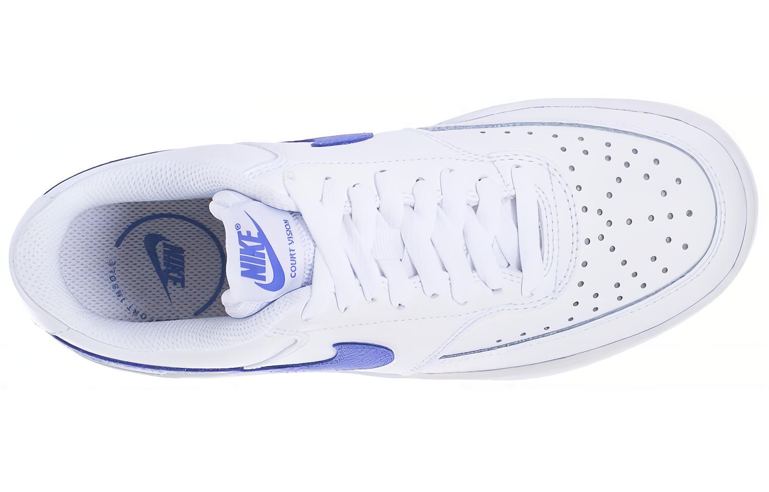Женские кроссовки Nike Court Vision Low (бело-синие) — Белый / синий — фото 4