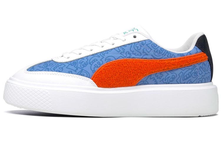 Женские кеды PUMA Oslo Maja Doodle (бело-сине-красные)