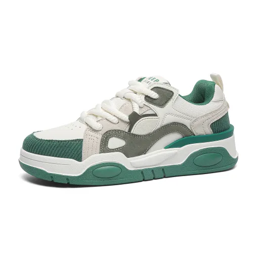 JEEP SPIRIT Fashion Vintage Puffy Shoes Low top Skateboard Shoes Men's Mystic Trail Green