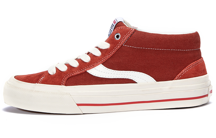 Vision Street Wear Astley Pro Skateboard Shoes Unisex Mid Top Orange Red