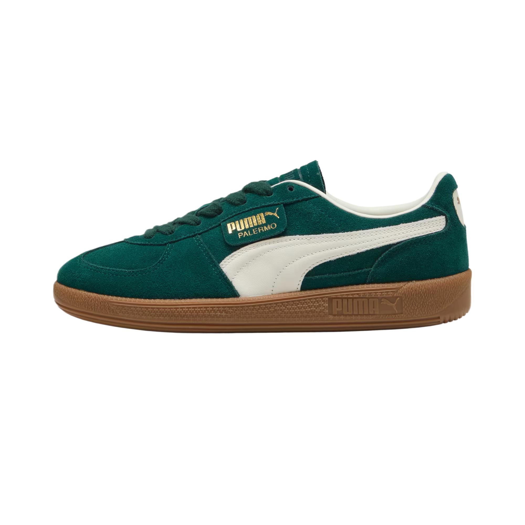 PUMA Palermo Breathable Support Low top German Army Trainers Unisex Forest Green