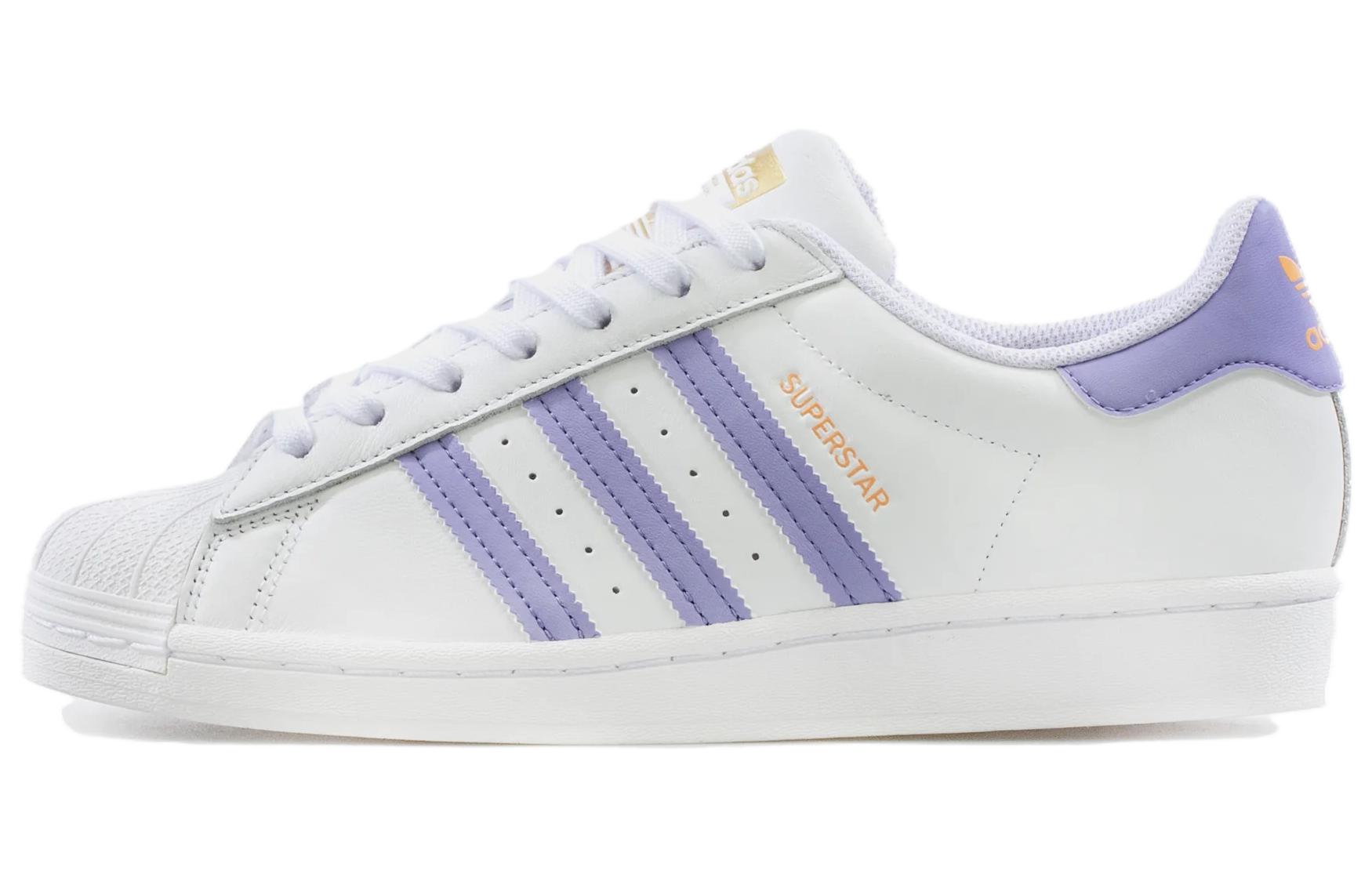 Кеды adidas originals SUPERSTAR "Clear Mint" (белый / фиолетовый) — фото 1