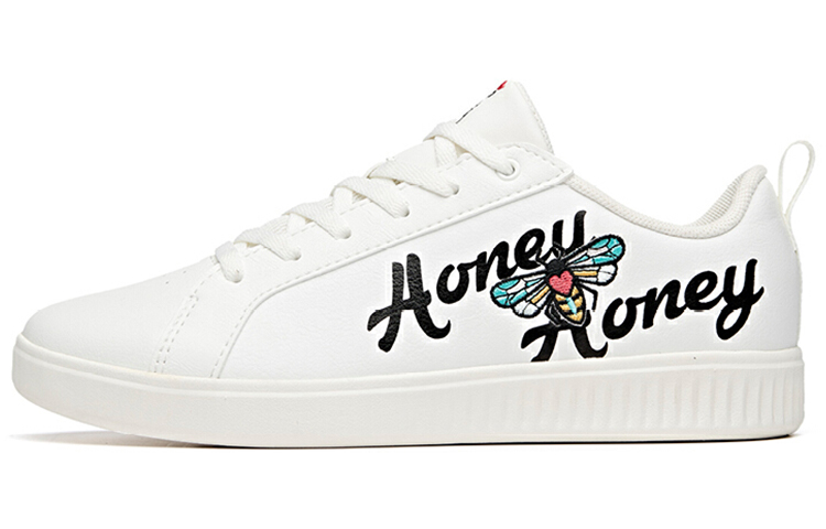 Anta Life Collection Slip Resistant Cushioning Low top Skateboard Shoes Women's White Black