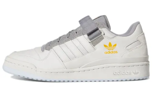 Adidas Originals FORUM Low top Skateboard Shoes Men's White Gray Yellow
