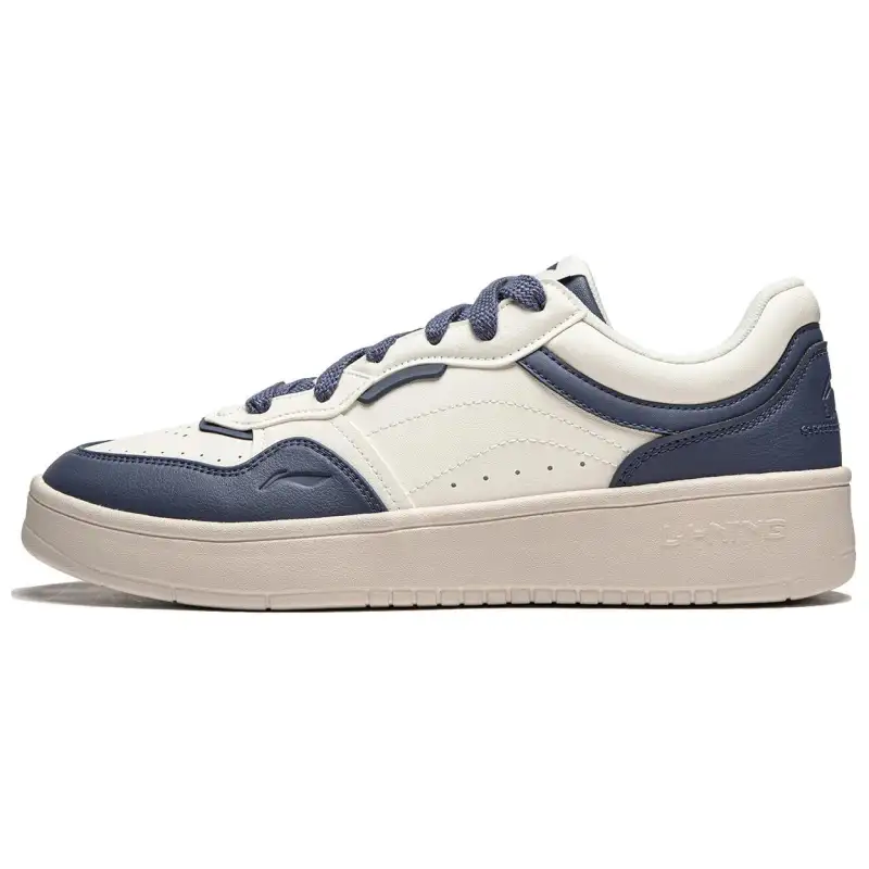 Li Ning Line 2.0 V2 Slip Resistant Abrasion Resistant Skateboard Shoes Men's White Blue