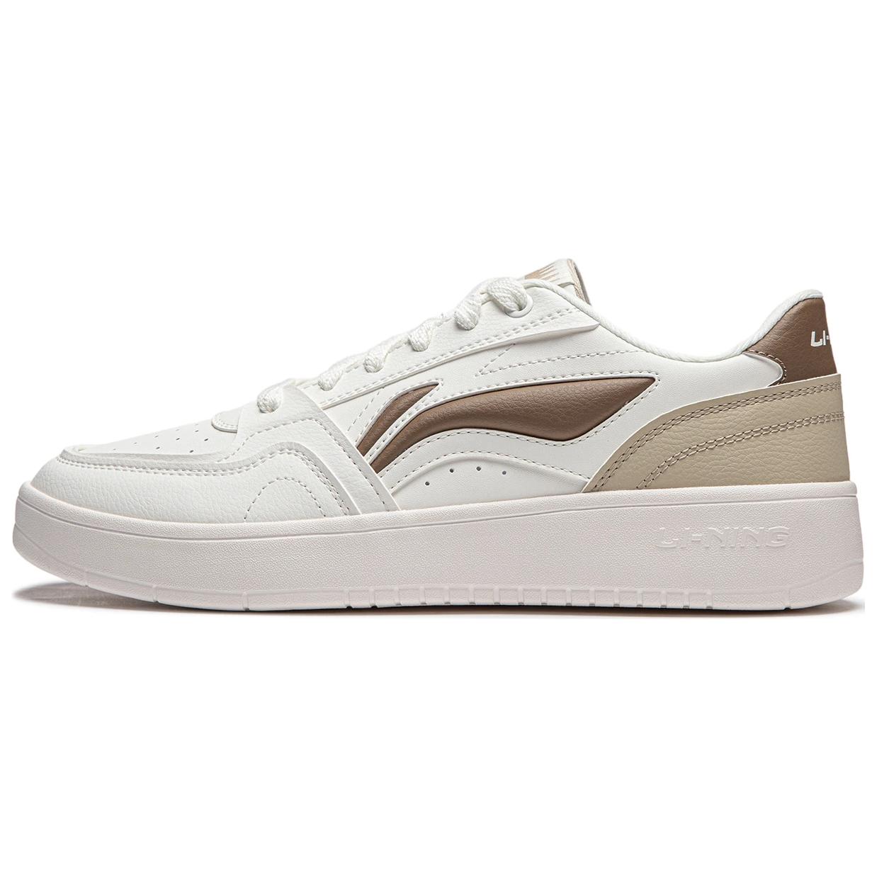 Li Ning Sycee V2 Slip Resistant Abrasion Resistant Skateboard Shoes Men's White Umber
