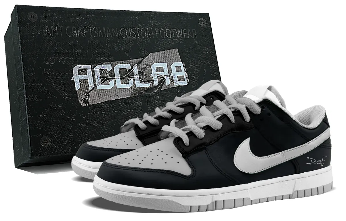 Nike Dunk LOW RETRO Abrasion Resistant Abrasion Resistant Low top Skateboard Shoes Unisex Black Gray