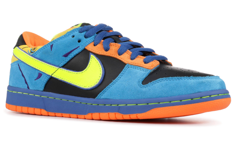 Мужские кроссовки Nike Dunk SB Skate or Die (сине-черно-желтые) — 黑/霓虹黄 — фото 3