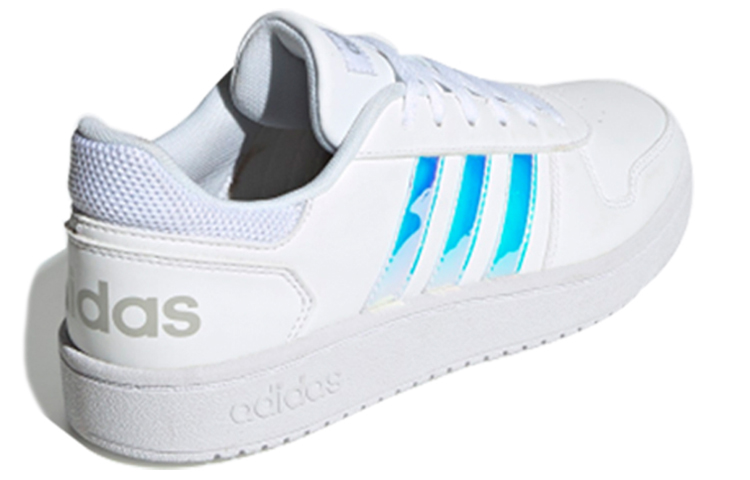 Женские кеды adidas neo Hoops 2.0 (белый / синий / фиолетовый) — фото 3