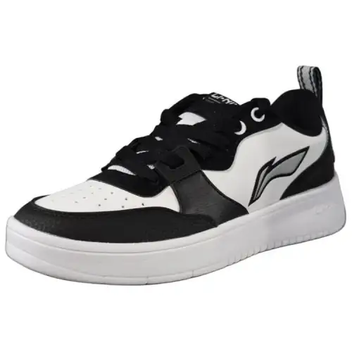 Li Ning Comfortable And Trendy Slip Resistant Abrasion Resistant Low top Skateboard Shoes Men's White Black