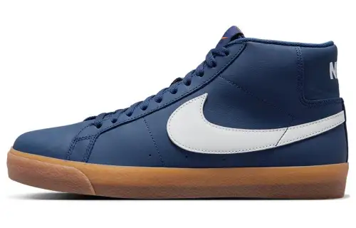 Nike Sb Zoom Blazer Mid Orange Label Navy Gum