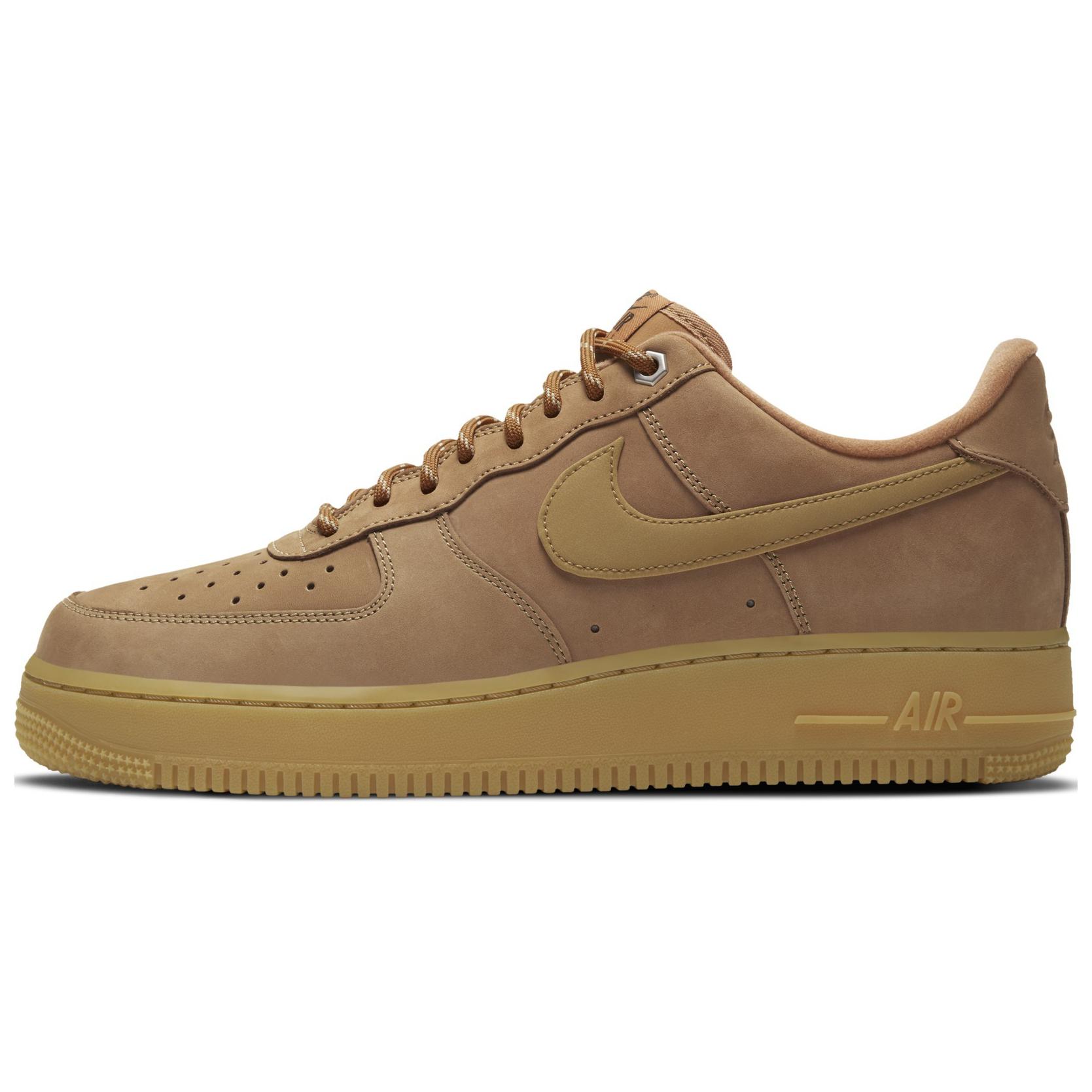 Nike Air Force 1 07 LV8 Workboot Frosted Leather Cowhide Classic Retro Style Anti-slip, wear-resistant, lightweight, low-top, shoes, same style for men and women, wheat