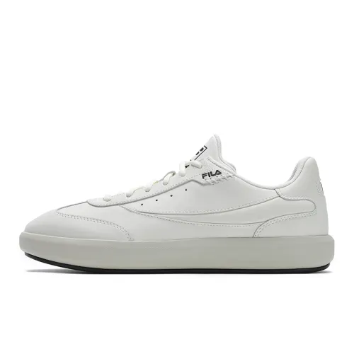 FILA HOVERCRAFT Thin Sole Abrasion Resistant Low top Skateboard Shoes Men's Coconut Milk White