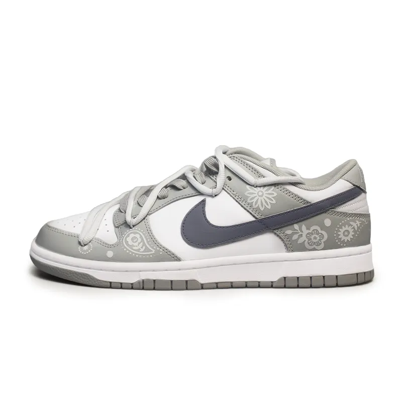 Nike Dunk Glacier Gray Coverage Abrasion Resistant Balance Low top Skateboard Shoes Men's Gray White