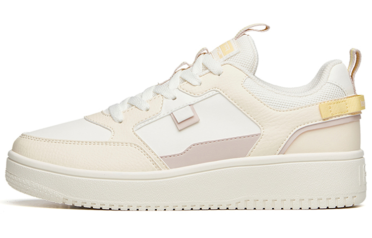Anta Life Collection Slip Resistant, Abrasion Resistant, Lightweight Low top Skateboard Shoes Women's White Yellow