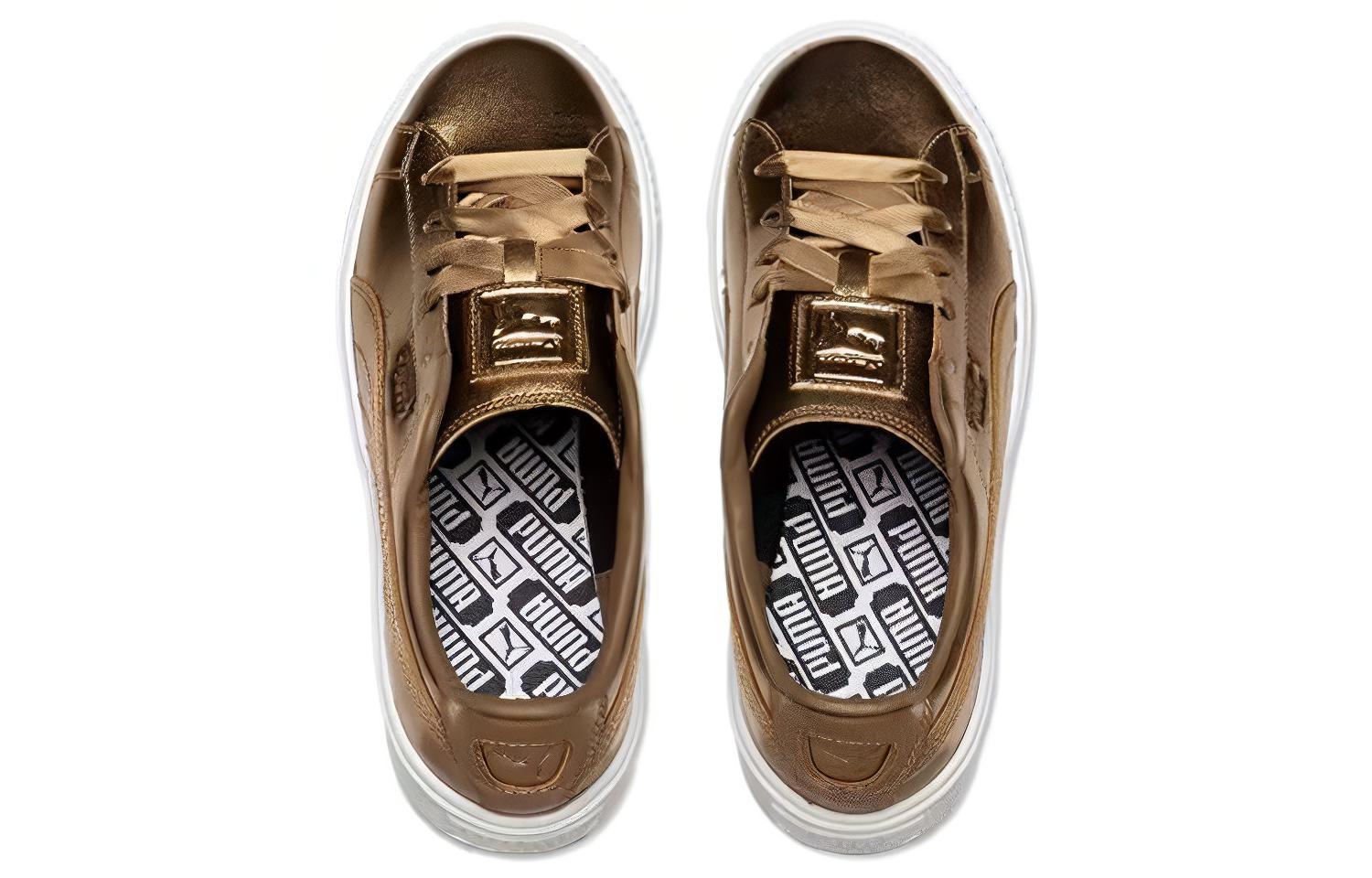 Женские кеды PUMA Platform Luxe (золотые) — Золотой — фото 5