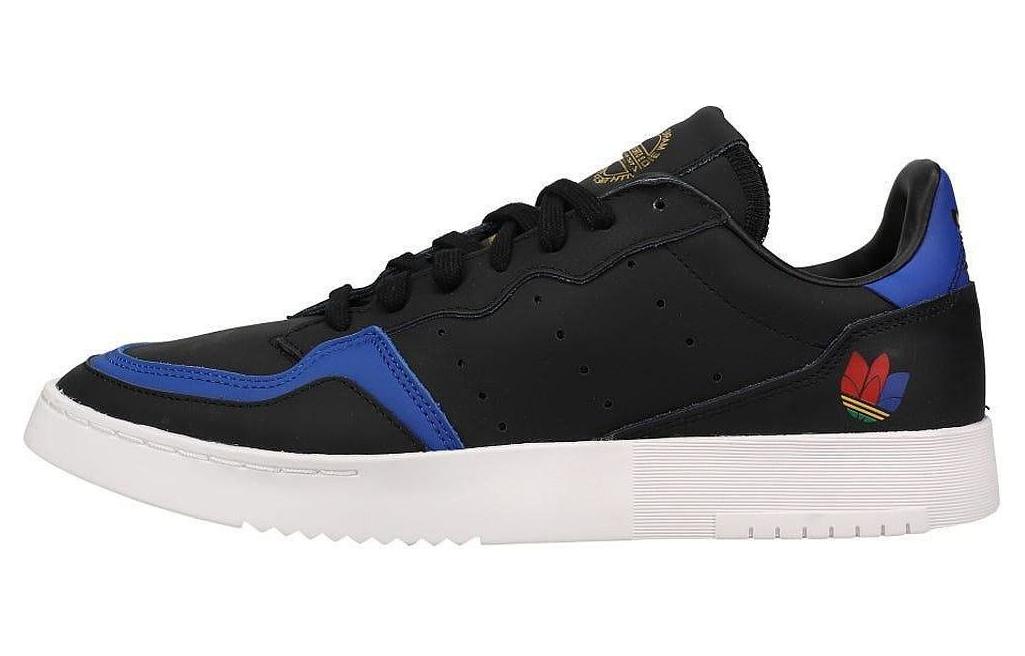Adidas Originals Super Court Abrasion Resistant Low top Skateboard Shoes Women's Black Blue