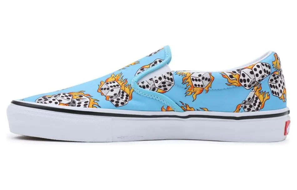 Vans Skate SLIP on Slip on Lightweight Low top Skateboard Shoes Unisex Blue