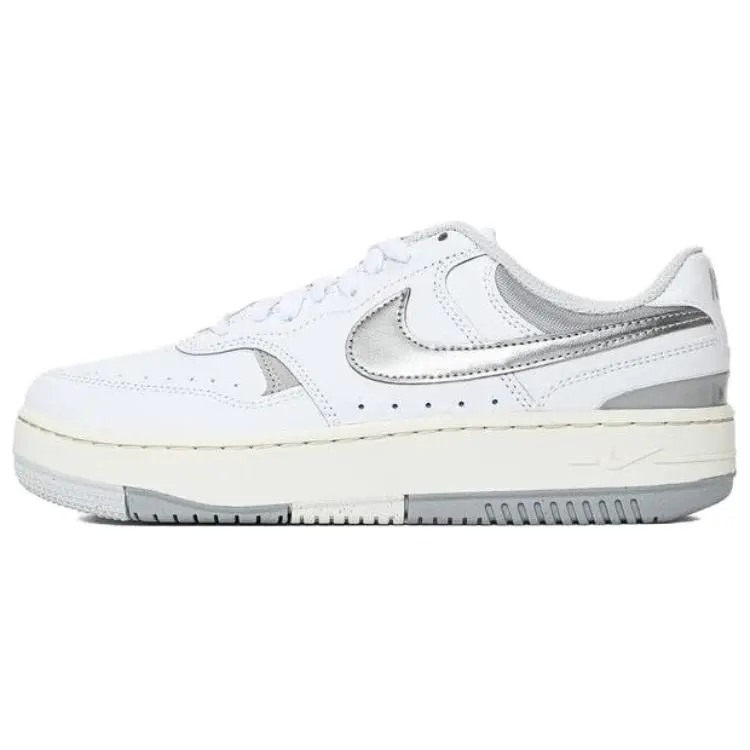 Nike Gamma Force Slip Resistant Abrasion Resistant Low top Skateboard Shoes Women's White Silver
