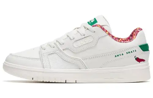 Anta AOYU Valentine's Day Limited Edition Slip Resistant Cushioning Low top Skateboard Shoes Unisex White Green
