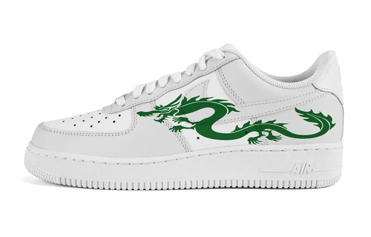 Nike Air Force 1 Air Force 1 Low top Skateboard Shoes Men's Light Gray Green