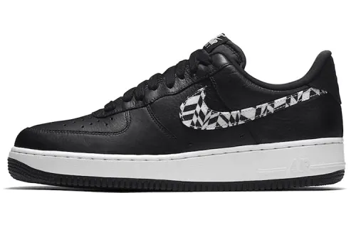 Nike Air Force 1 Low Black Pattern Swoosh