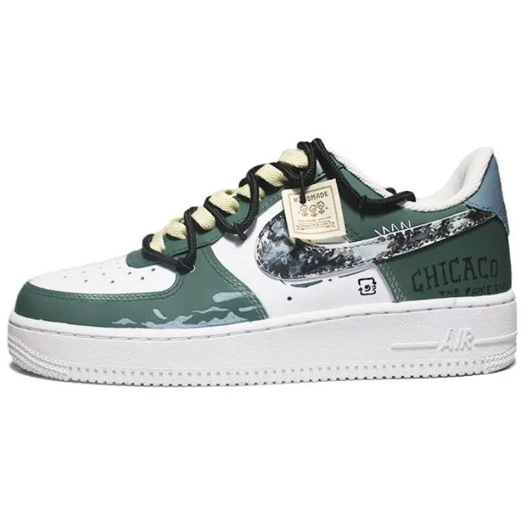 Nike Air Force 1 Solid Shadow Traveler Slip Resistant Abrasion Resistant Low top Skateboard Shoes Women's White