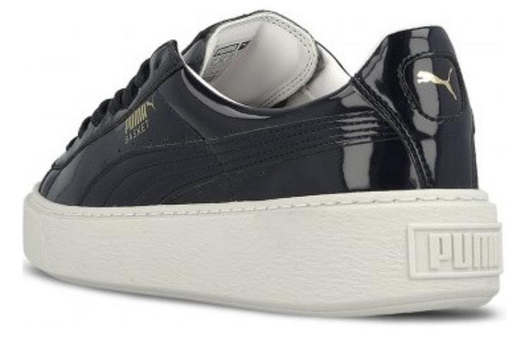 Женские кеды PUMA Basket Platform Patent Peacoat (темно-синие) — фото 3