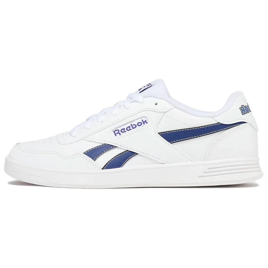 Reebok Court Advance Comfortable And Lightweight Low top Skateboard Shoes Unisex White Blue