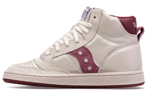 Saucony Jazz Court High Satin Leather Lace Up Slip Resistant Abrasion Resistant High top Skateboard Shoes Women's