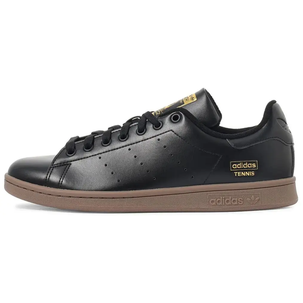 Adidas Originals Stan Smith Slip Resistant Abrasion Resistant Low top Skateboard Shoes Unisex Black