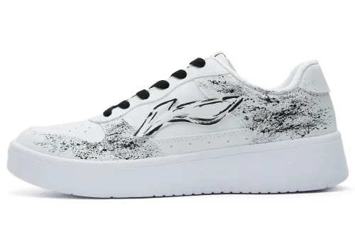 Li Ning Floating Boat Slip Resistant Abrasion Resistant Low top Skateboard Shoes Men's White Black