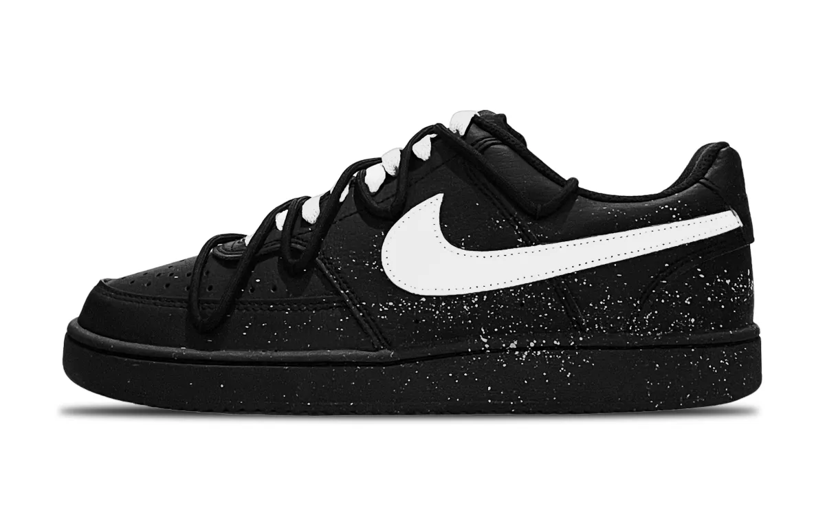 Nike Court Vision Low Slip Resistant Abrasion Resistant Low top Skateboard Shoes Unisex Black