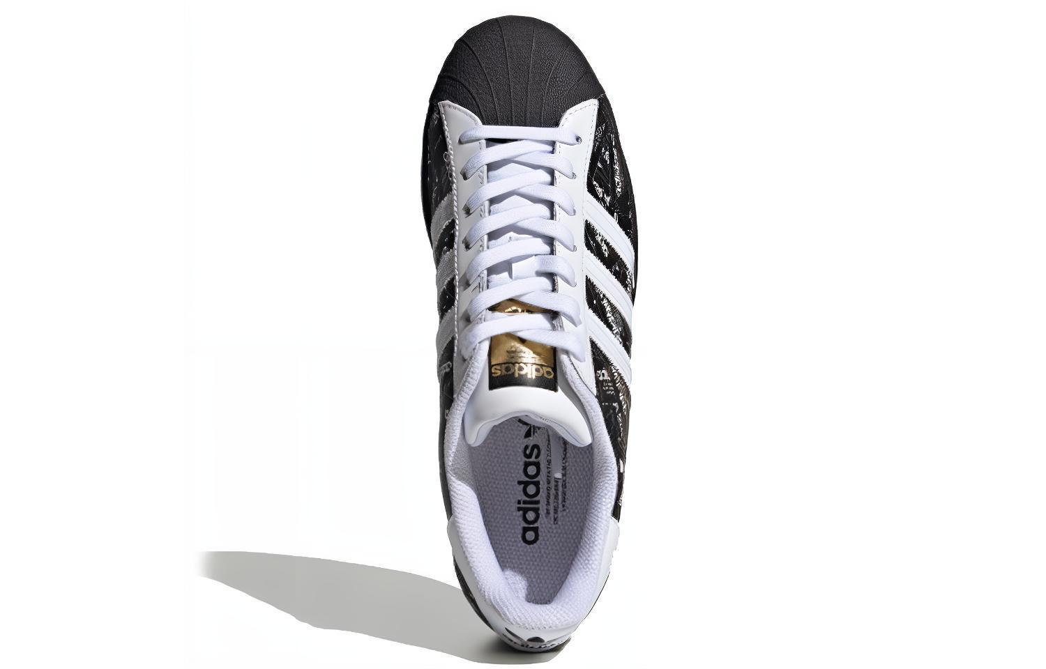 Кеды adidas originals SUPERSTAR (черно-белые) — 黑亮白色 — фото 5