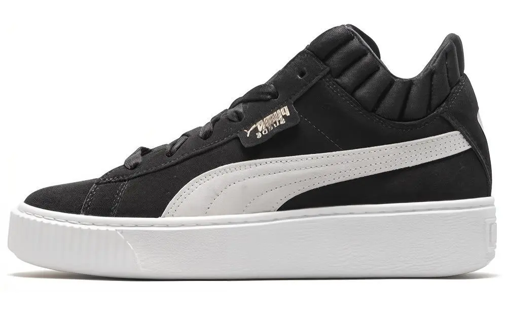 PUMA Platform Demi Retro Low Tops Casual Skateboarding Shoes Unisex Black Women's