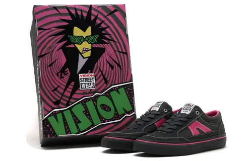 Vision Street Wear Stick Psycho Low top Skateboard Shoes Unisex Rose Red
