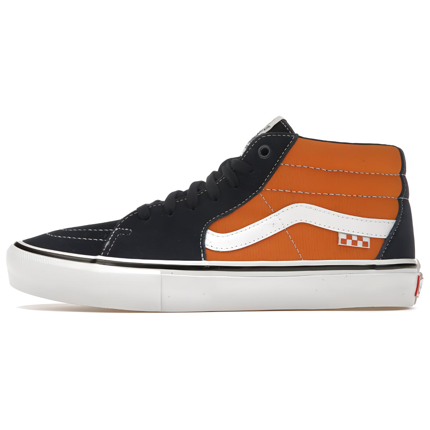 Grosso Skate Vans Mid 'Navy Orange'
