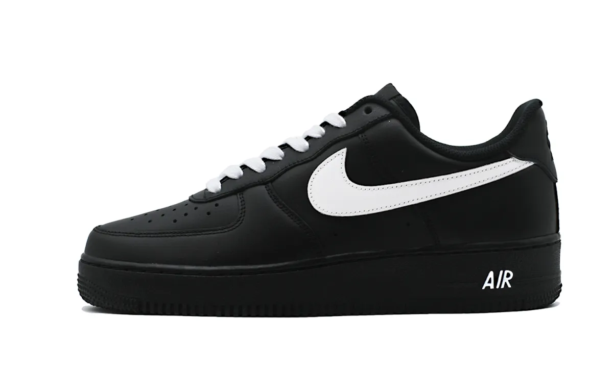Nike Air Force 1 Black Warrior Abrasion Resistant Low top Skateboard Shoes Unisex Black White